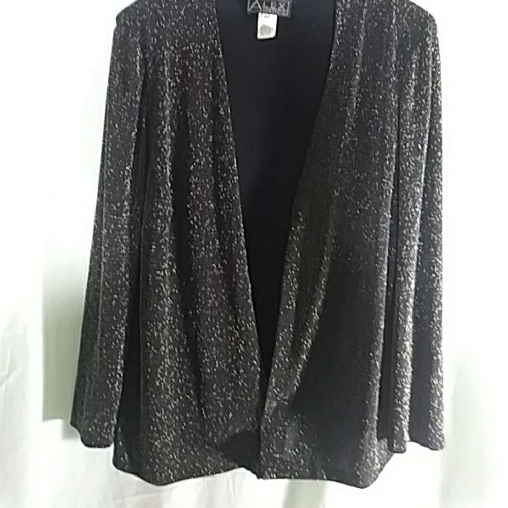 Metallic Open Jacket Size 2x - Picture 2 of 4